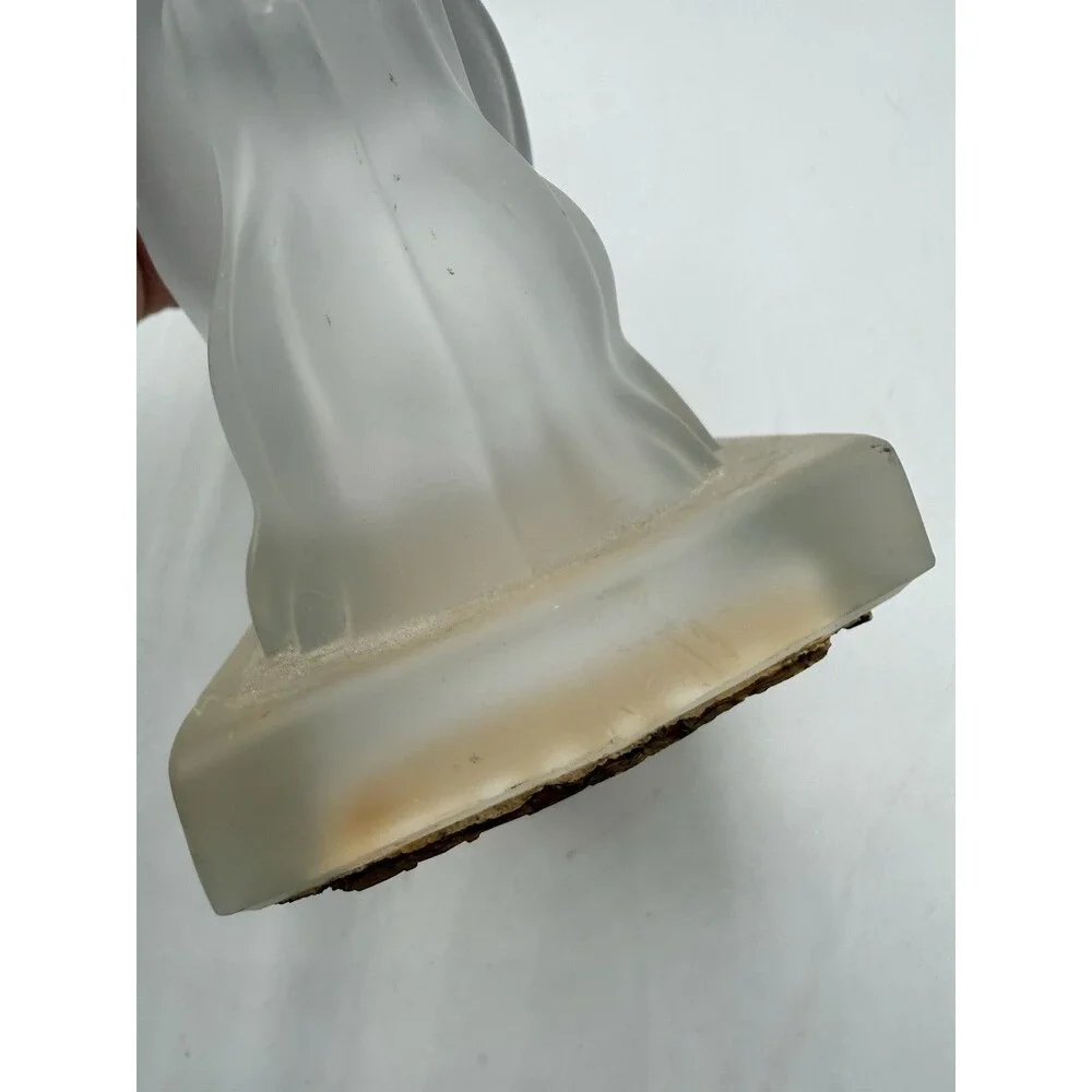 Vintage Frosted Glass Rearing Horse Bookends Art Deco Pair 8